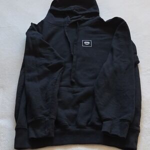 Chomp Black Fleece Graphic Pullover Hoodie Men's Medium Logo Print Regular Fit